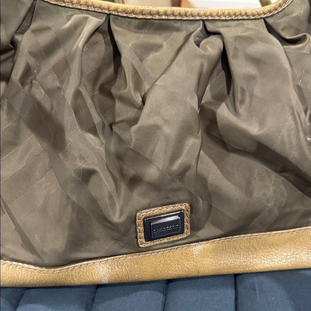 Burberry Olive and Tan Shoulder Bag